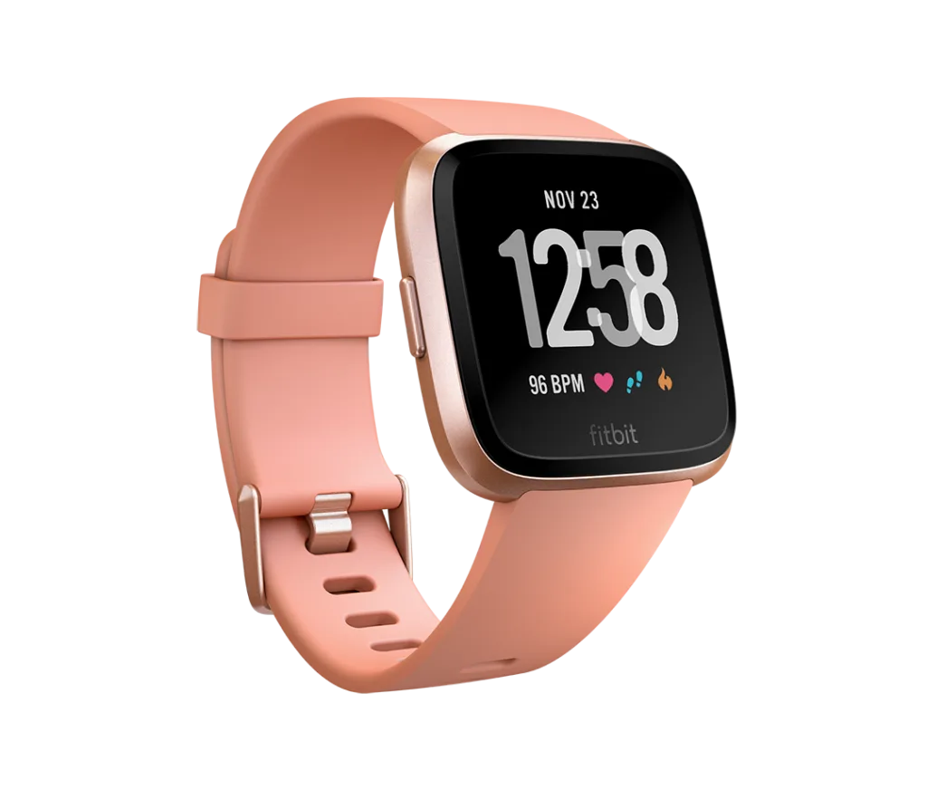 Stylish tech gifts for the trendsetter in your life: Fitbit Versa in rose gold