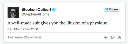 Stephen Colbert First Tweet