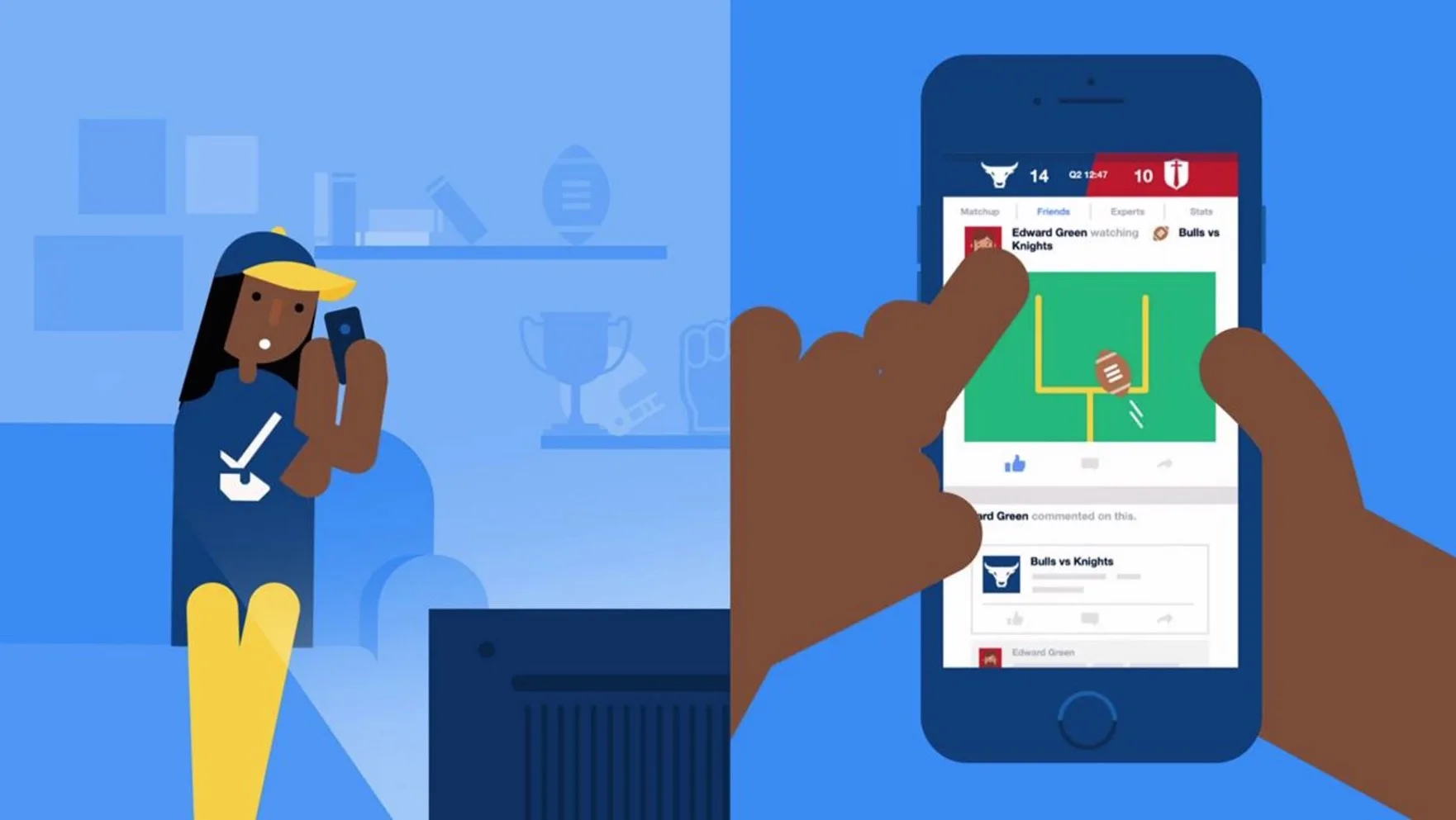 Facebook's new Sport Stadium: A dedicated hub for live chat and features about the Super Bowl or any game