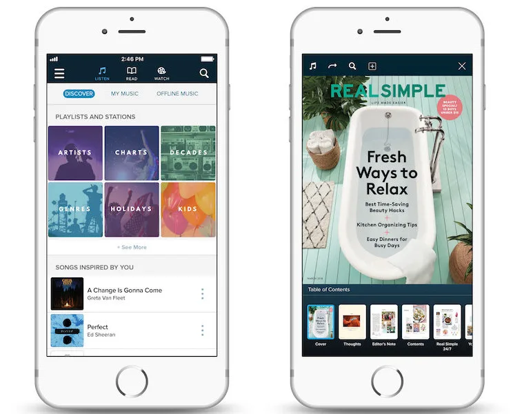 The WEYV app has a library of media for the whole family to enjoy.