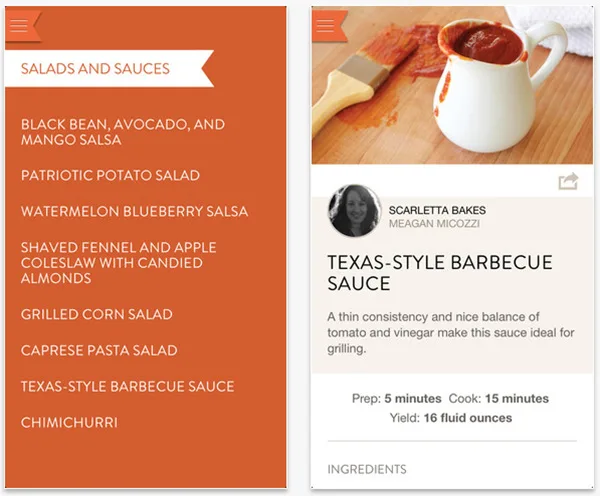 Foodie recipes app - gorgeous