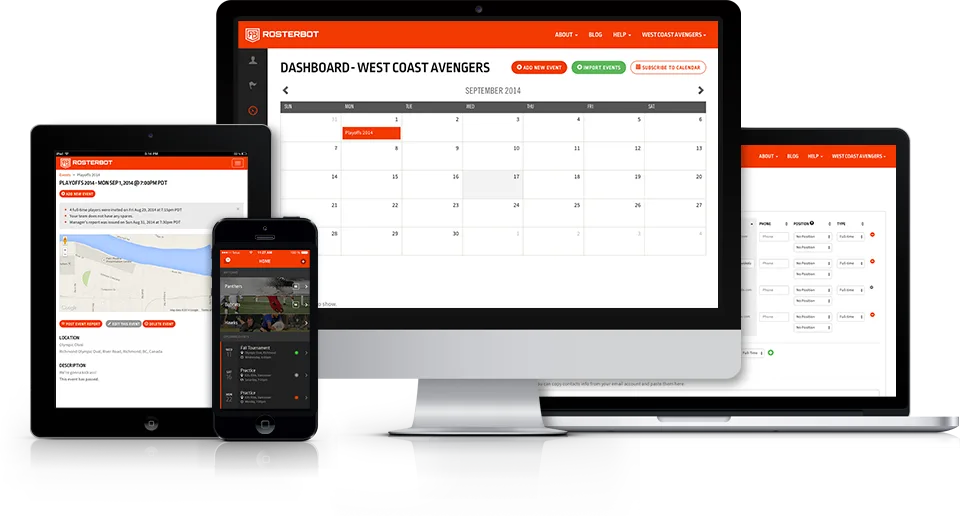 RosterBot team sports team management app is a sports parent's dream