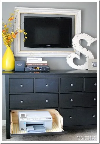 Computer printer storage in a most surprising space