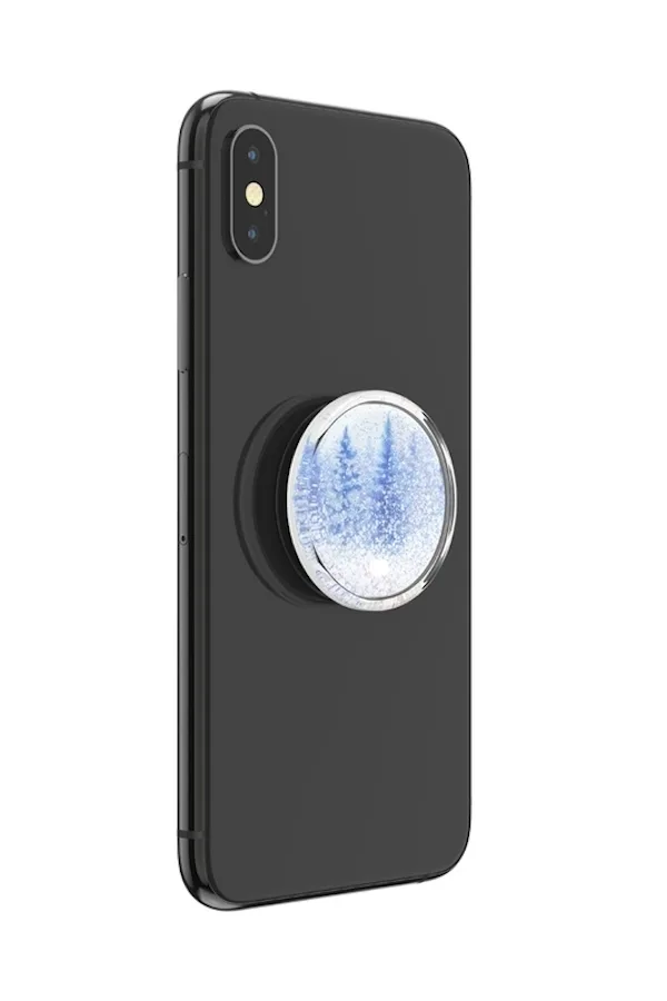 Love the new snow globe Pop Sockets for the holidays featuring images like this winter forest