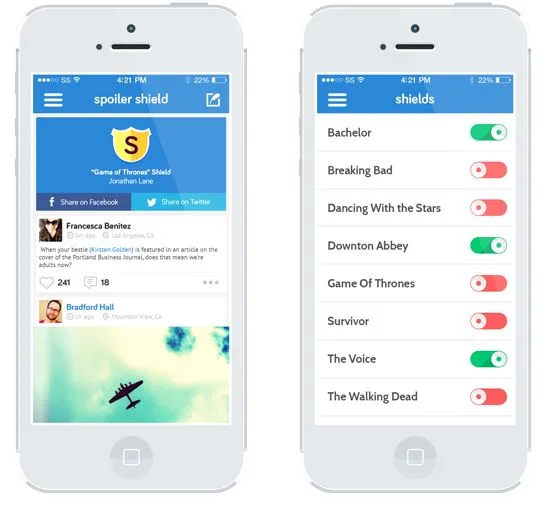 Spoiler Shield app