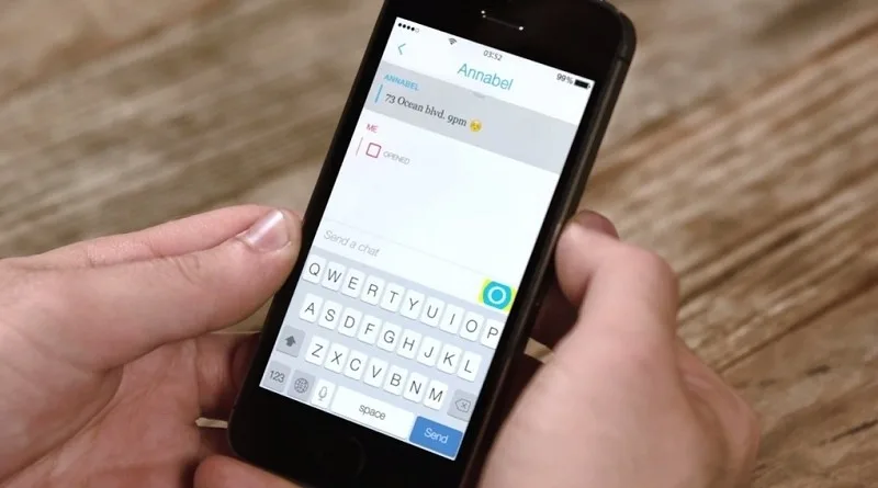 Snapchat app Chat feature