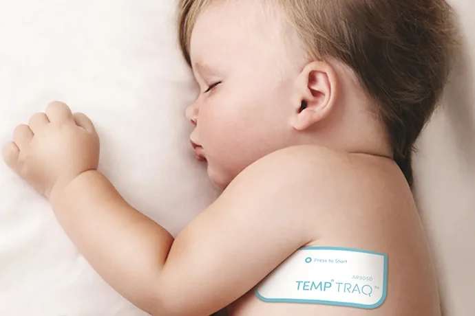 TempTraq digital thermometer sends info to your phone via Bluetooth.