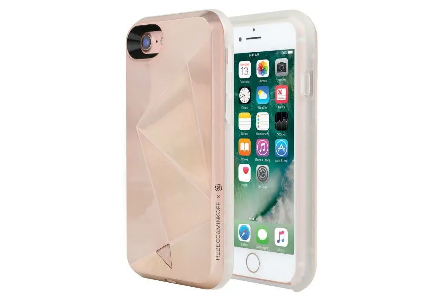 the brand new Rebecca Minkoff Glow Selfie Case for iPhone featuring GE lighting