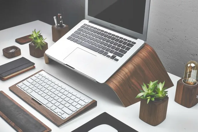 Give yourself a little desk makeover with the Grovemade laptop stands and other tech accessories