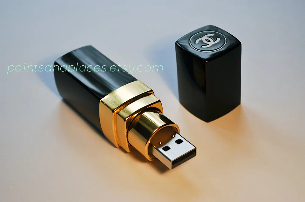 Cool usb drives: Chanel lipstick flash drive on Cool Mom Tech