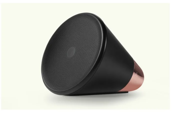 The Aether Cone music player streams tunes from Rdio or your iTunes library.