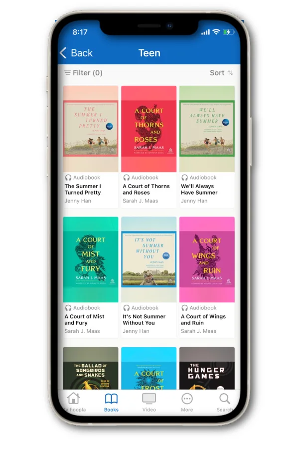 Best reading apps for tweens and teens: Hoopla Library App gives you access to books, comics, movies, educational courses, and other media from your local library, free!