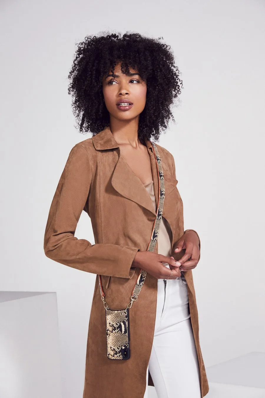 Bandolier faux snake skin iPhone X crossbody. Gorgeous!