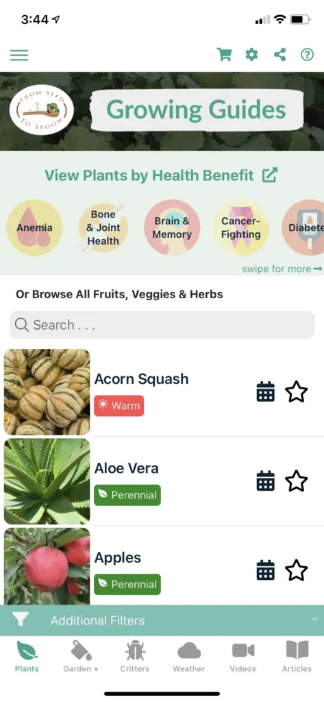 Grow your own edible food with From Seed to Spoon gardening app
