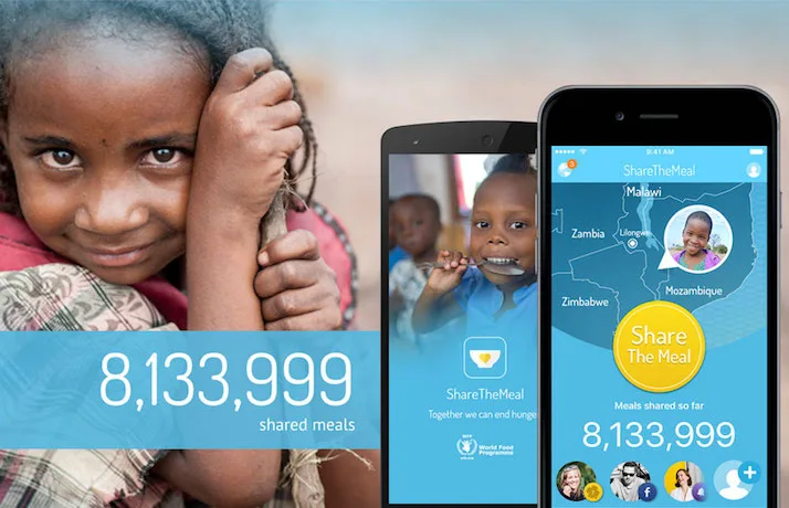 You and your family can make a real difference by donating meals through the Share the Meal app.