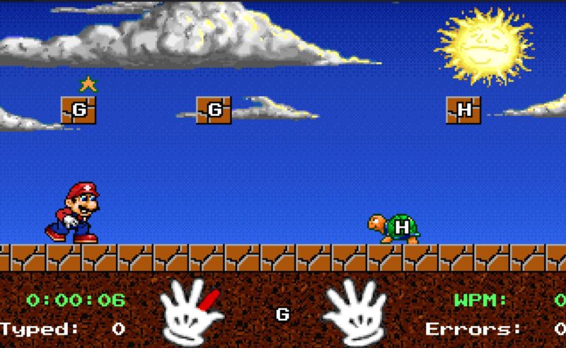 5 fun typing games for kids: Get repetitive practice on individual letters with Mario Teaches Typing.