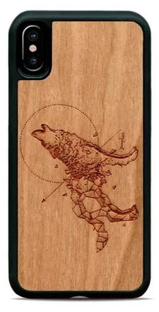 Carved Kerby Rosanes Geometric Wolf