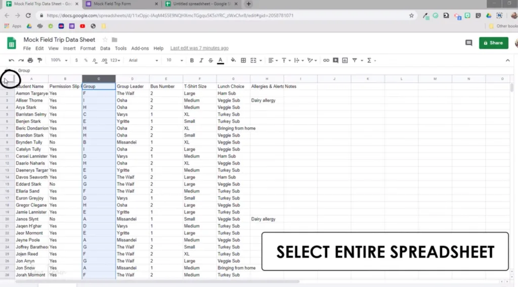 Best G-suite tutorials for online learning: How to use the formatting tools in Google Sheets from Hello, Teacher Lady