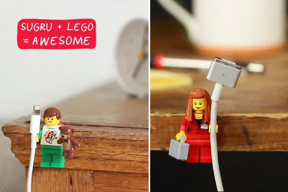 DIY Tech ides: Using LEGO minifigs to organize computer cords