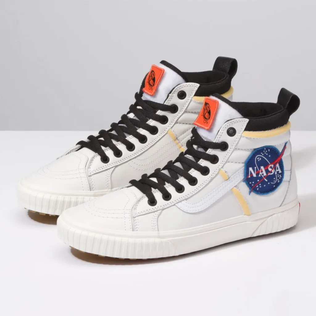 Vans x Space Voyager Sk8-hI 46 MTE DX sneakers in white, in partnership with NASA