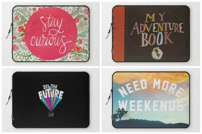 Fun laptop cases for college students on Society 6