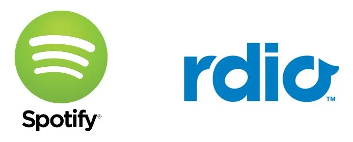 Spotify Rdio Logos