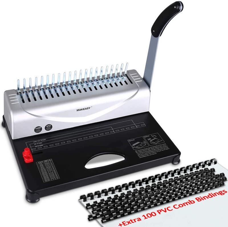 Must-have gadgets for homeschooling: A comb binder, for collating all your copies
