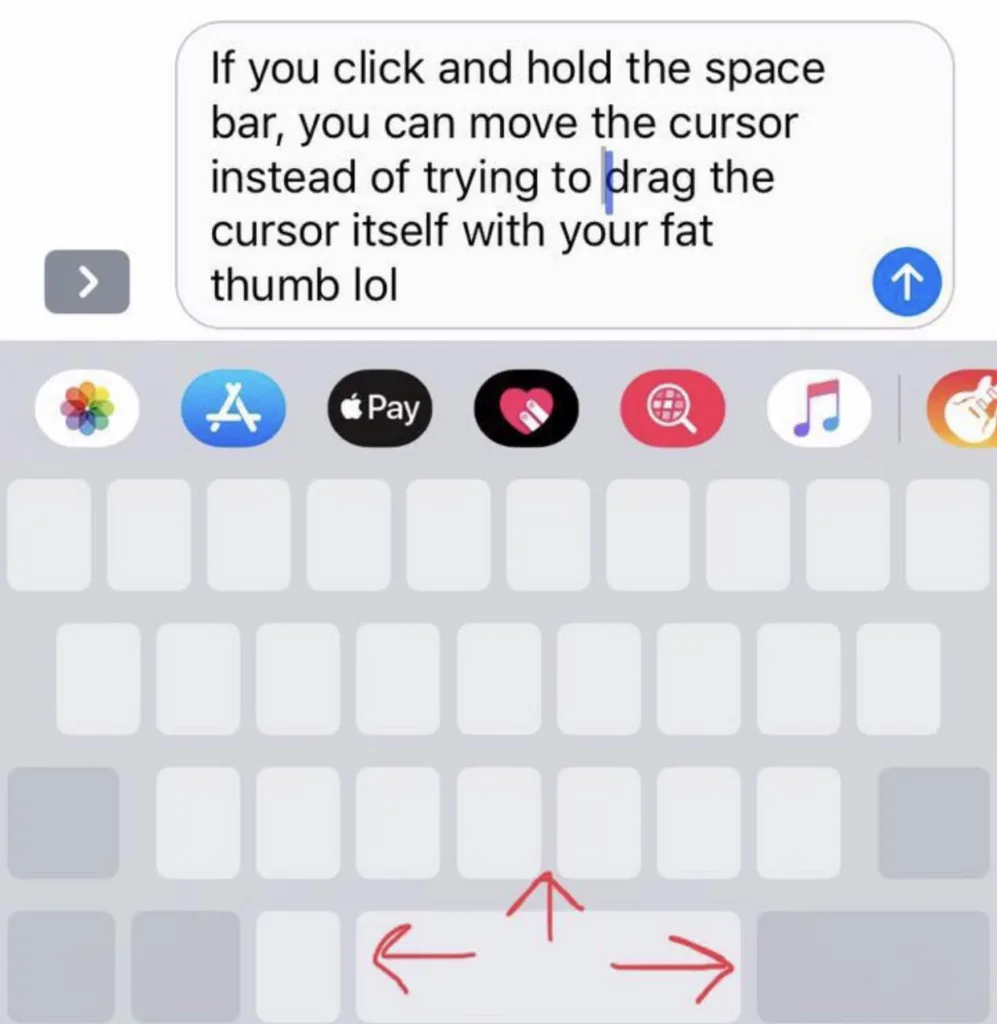 Viral iphone keyboard trick