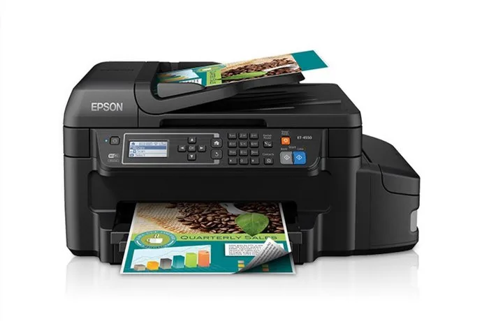 The Epson WorkForce EcoTank only requires replacement ink every two years. So awesome!