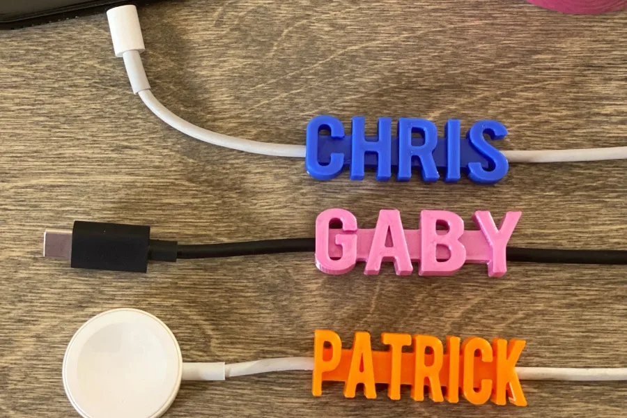 Claim your cord with these brilliant personalized cord name tags