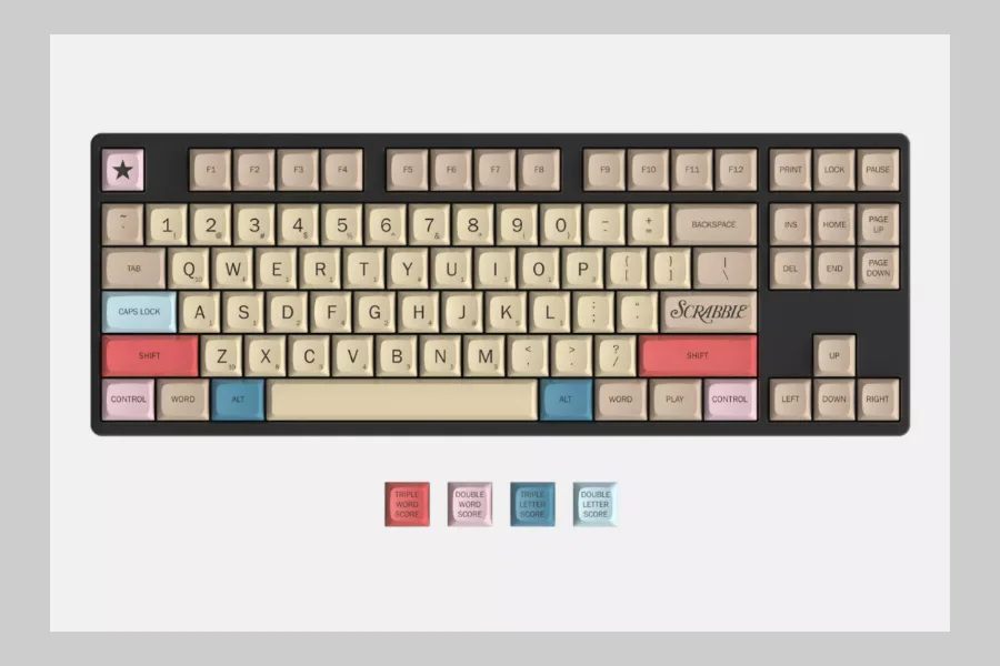 The new Scrabble keyboard from Hasbro and Massdrop