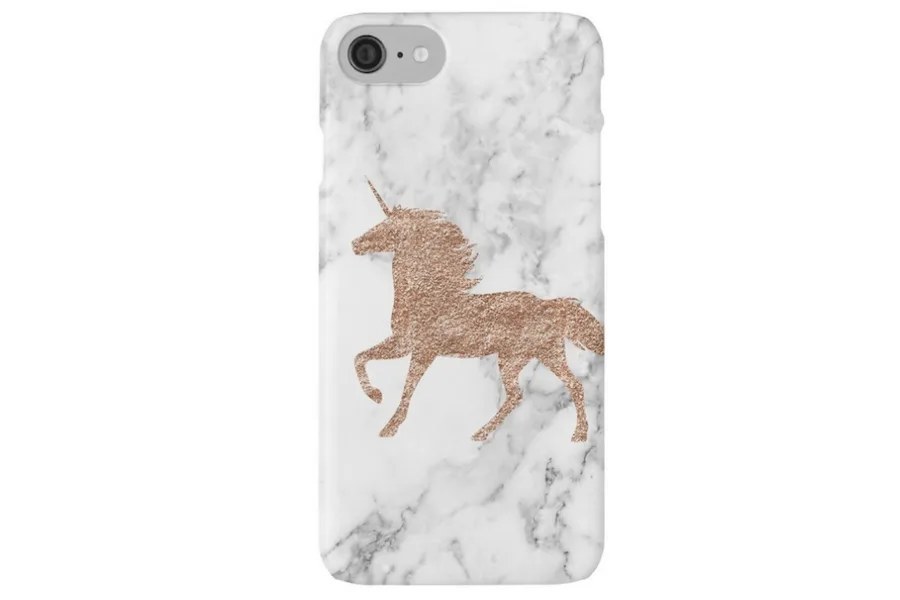 iPhone 8 Cases: Marble Unicorn