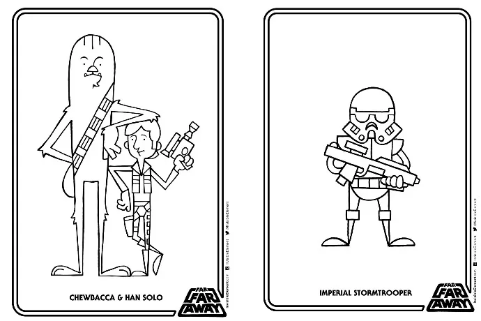 Free Star Wars coloring book download from Invisible Element #iefarfaraway