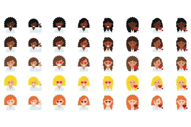 Curly Haired emoji because why should straight-haired girls get all the emoji fun?