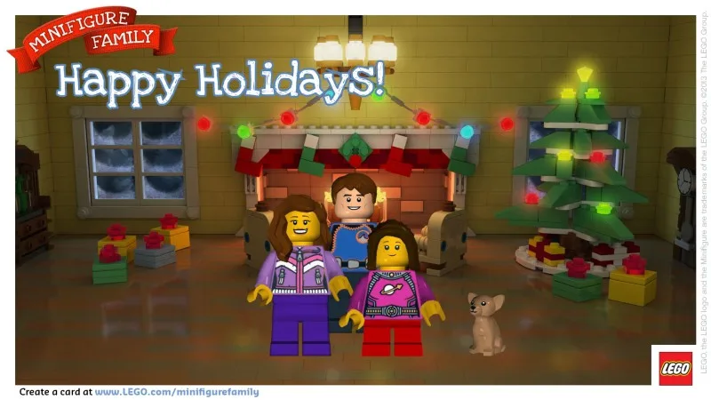 LEGO custom holiday ecard