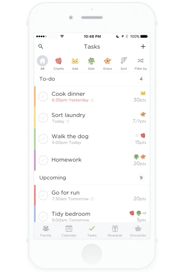 The family organization apps for keeping up with chores, events, meals, and more