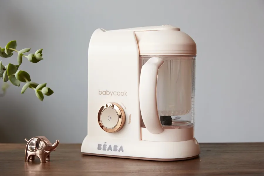 The new Rose Gold Beaba Babycook baby food maker