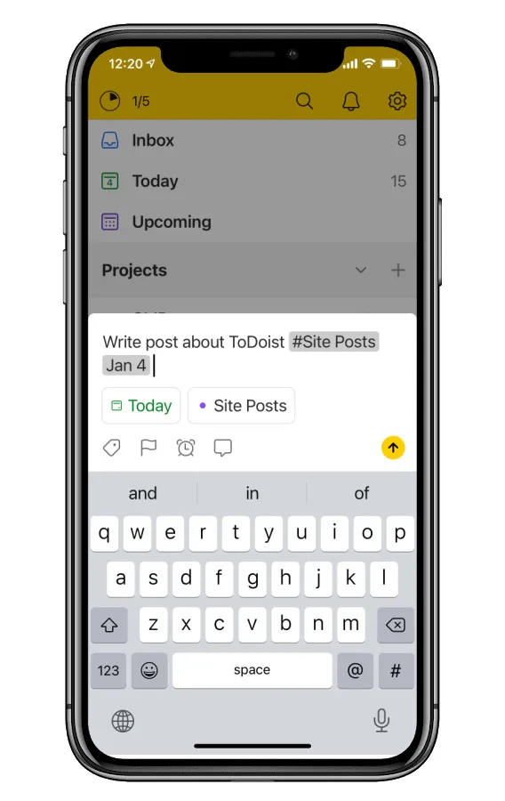 Creating tasks in the Todoist To-Do List App is so easy to manage!