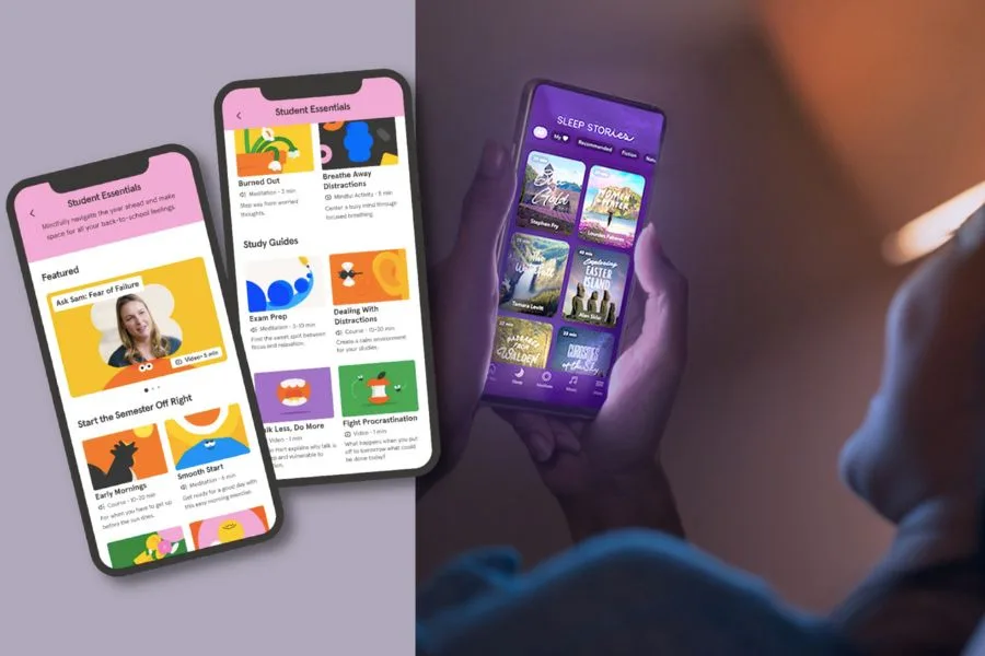 Headspace and Calm meditation apps offer deep discounts for college students