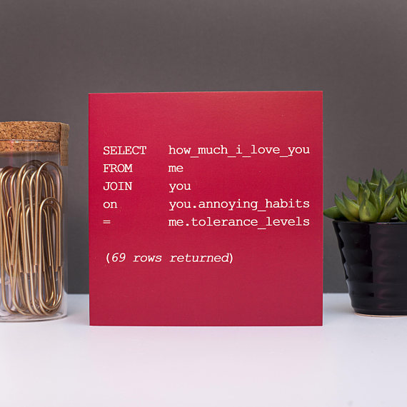 Geeky Valentine's Day card for programmers or coders | Cool Mom Tech