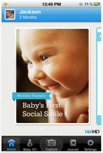 The new WebMD App - The do-everything, find-everything baby app for the new mama
