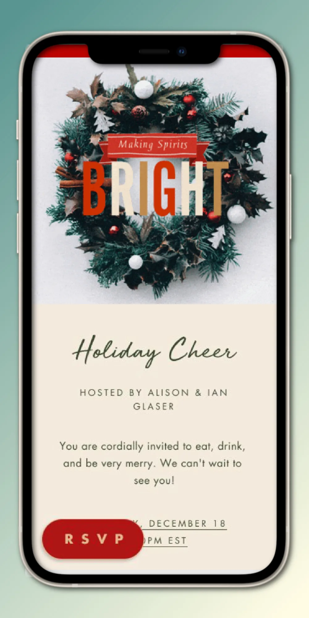 Last minute holiday invitations: Paperless Post flyers are fantastic