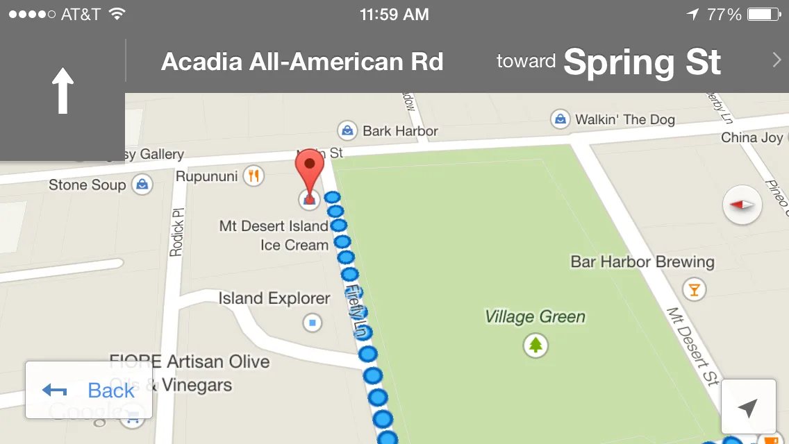Google maps app - new features