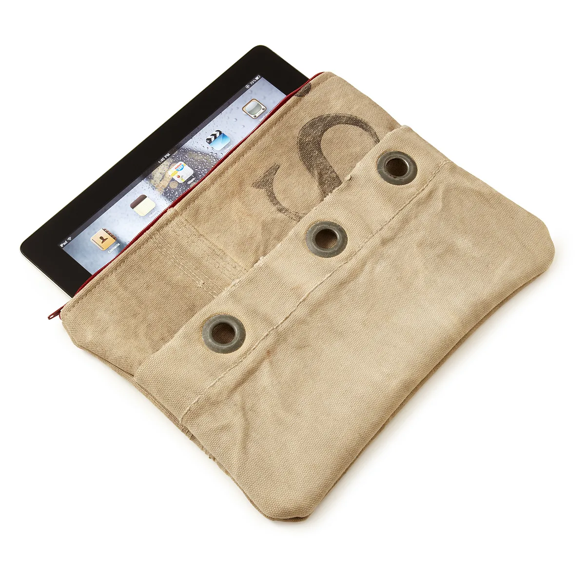 Upcycled Mail Sack iPad Case at Uncommon Goods