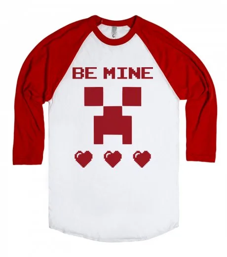 Minecraft Valentine's Day tee for kids