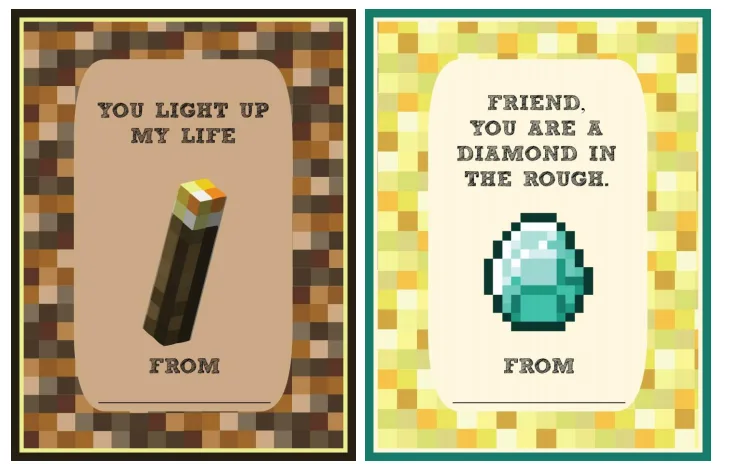 Meet Penny Printable Minecraft Valentines