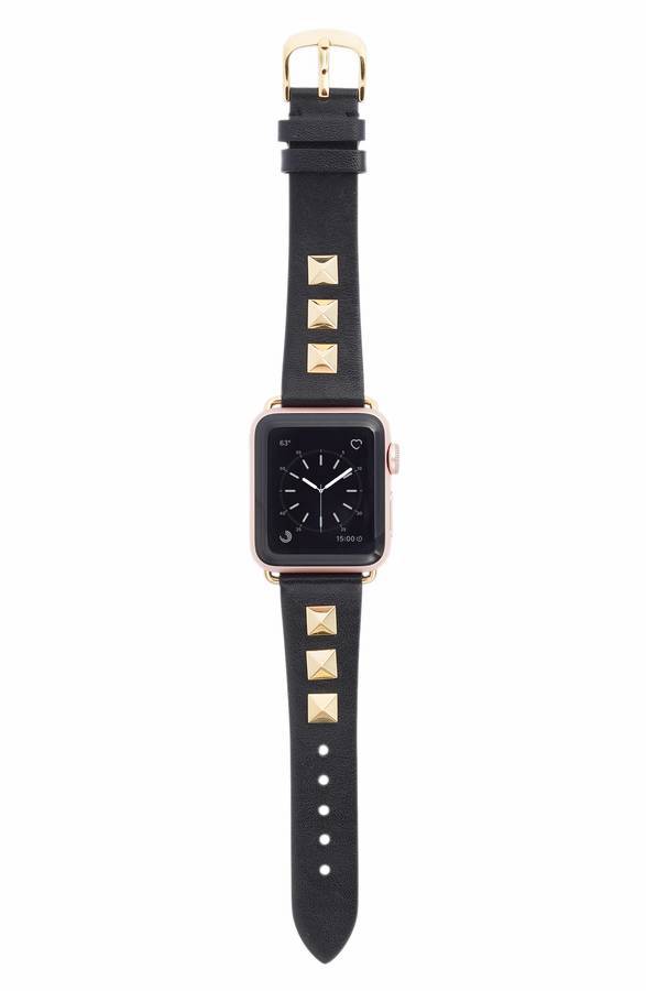 Best apple watch accessories: Gold studded band by Bezels & Bytes at Nordstrom | Holiday Tech Guide 2017