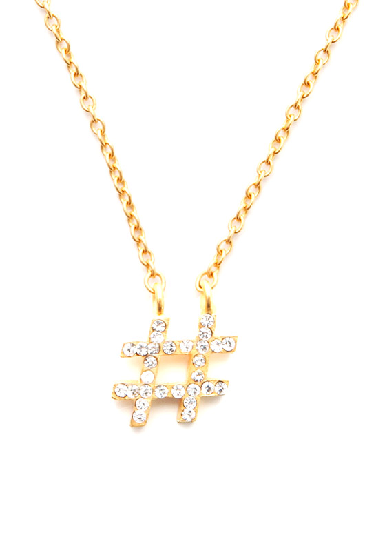 Stylish tech gifts for women: hashtag necklace Stylish tech gifts for women: hastag necklace