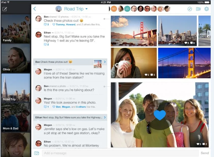 BeamIt photo messaging app for iOS