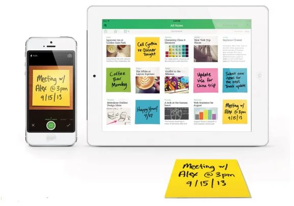 Evernote-enabled Post-it notes